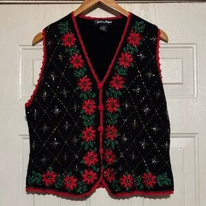 Christmas Black and Red Sweater by Work in Progress‎